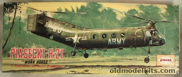 Aurora 1/48 Piasecki H-21 Work Horse, 504-130 plastic model kit